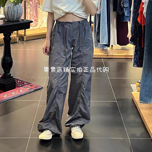 HELLO FASHION Drawstring Parachute Cargo Pants